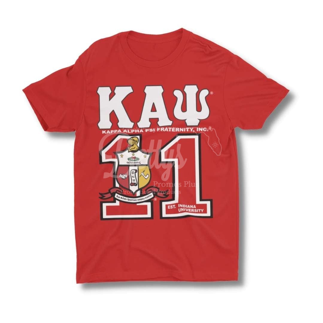 Kappa Alpha Psi “Καψ 11 With Shield” Screen Printed T-Shirt