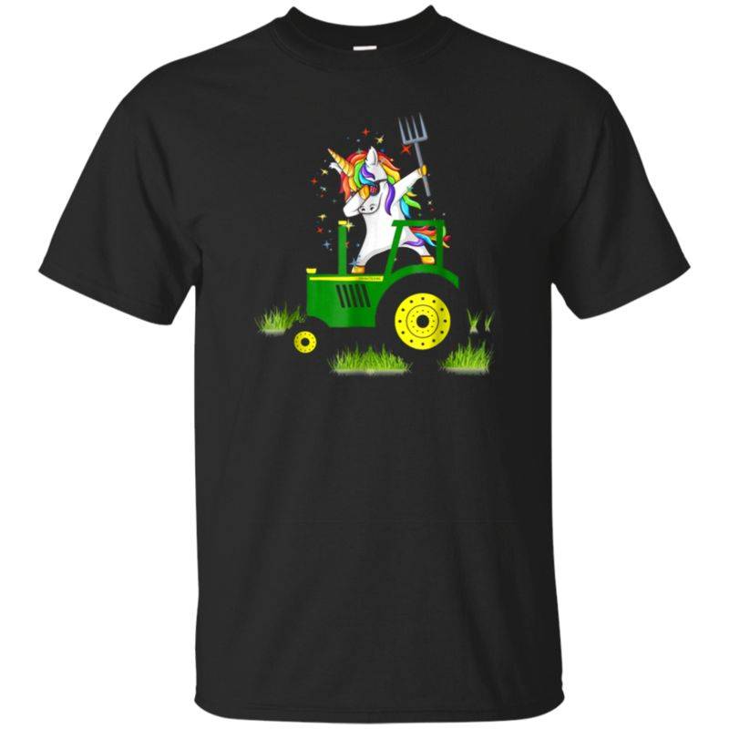 Farmer Unicorn Tractor Funny Tshirt