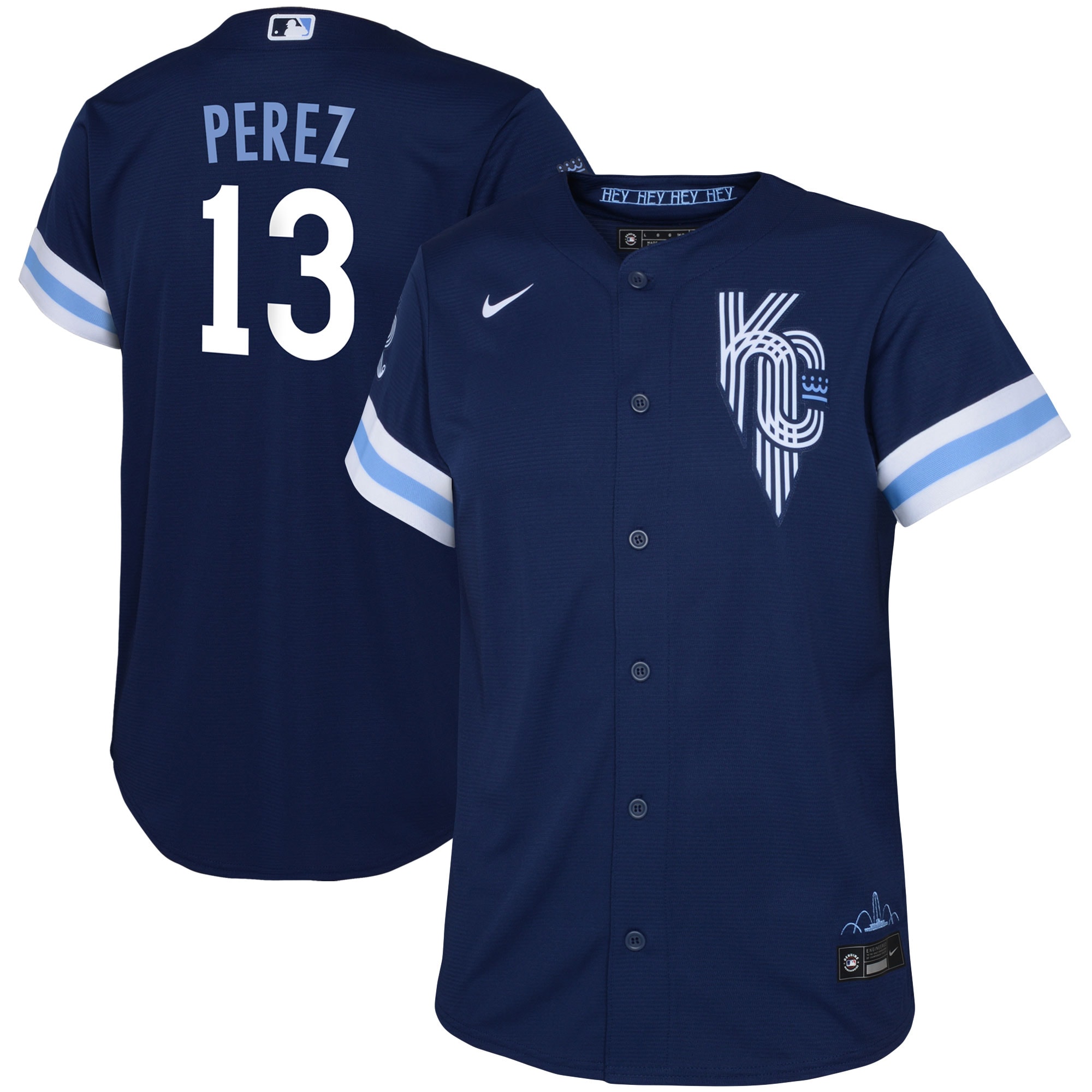 Toddler Kansas City Royals Salvador Perez Navy 2022 City Connect Replica Player Jersey