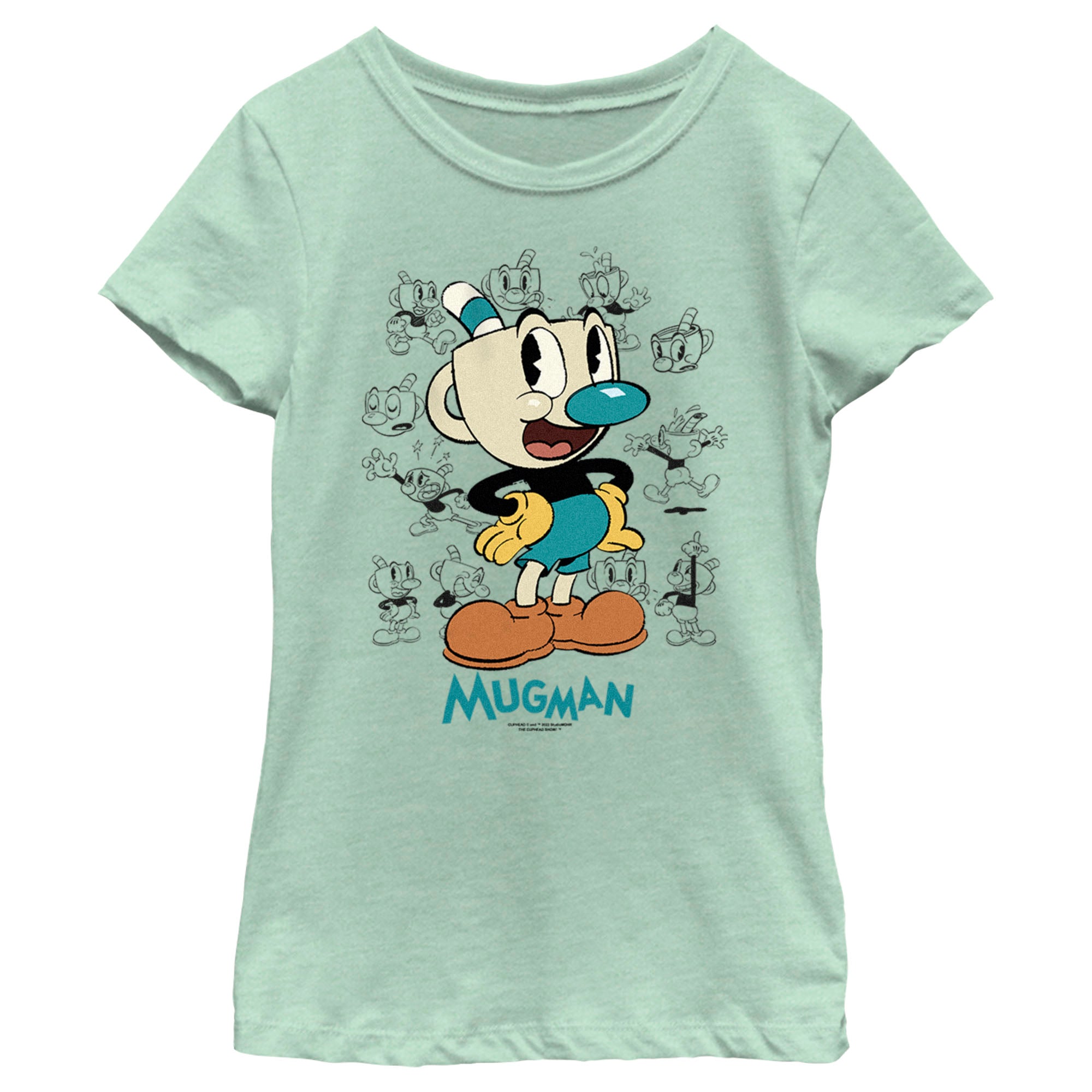 Girl’S The Cuphead Show! Mugman Sketches T-Shirt