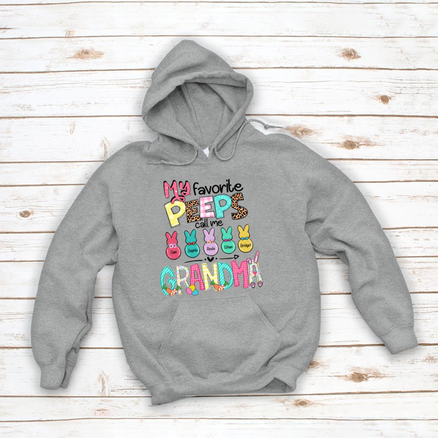 My Favorite Peeps Call Me Grandma Easter Art Hoodie