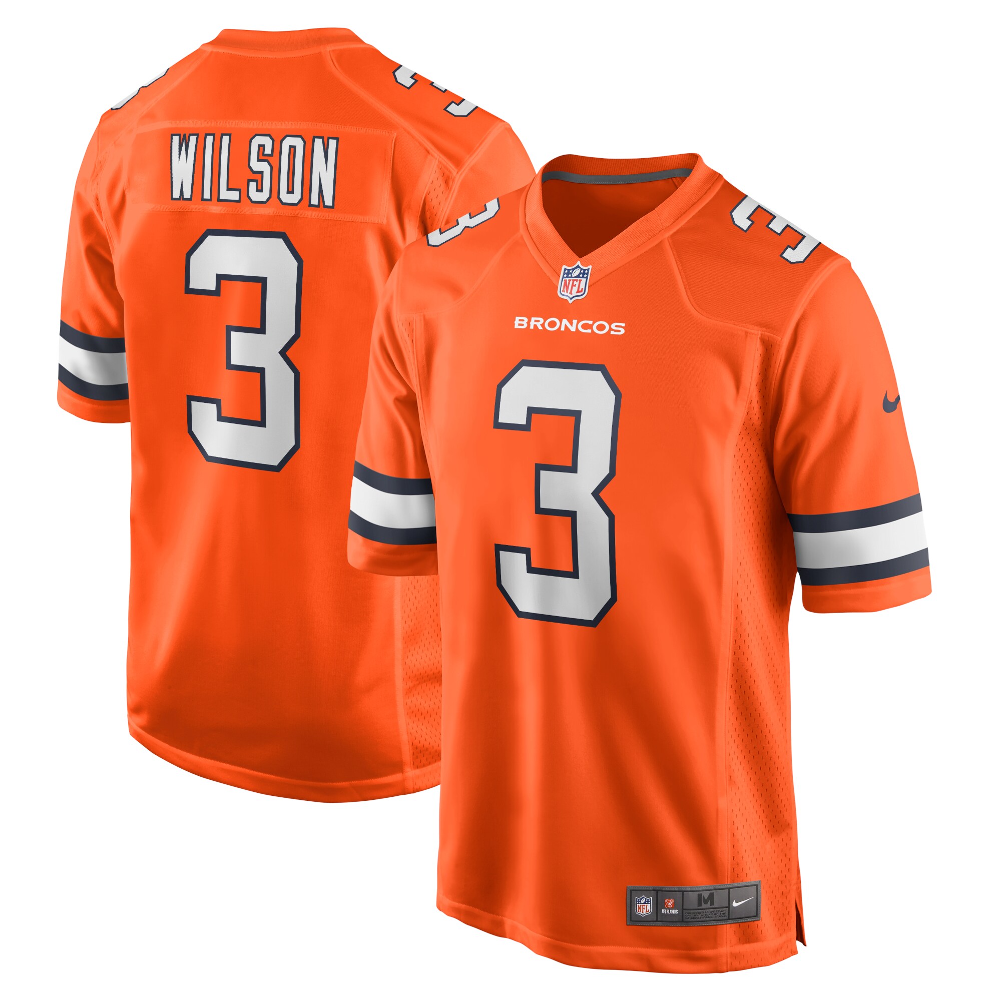 Russell Wilson Denver Broncos Alternate Game Jersey – Orange