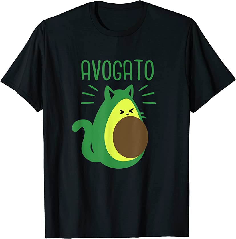 Avogato Funny Cinco De Mayo Cats Mexican Meow Cat Avocado T-Shirt