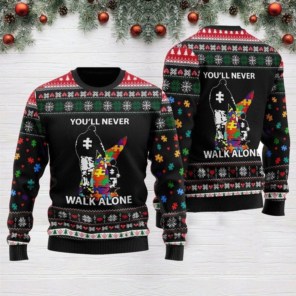 You’Ll Never Walk Alone Ugly Christmas Sweater, For Men & Women