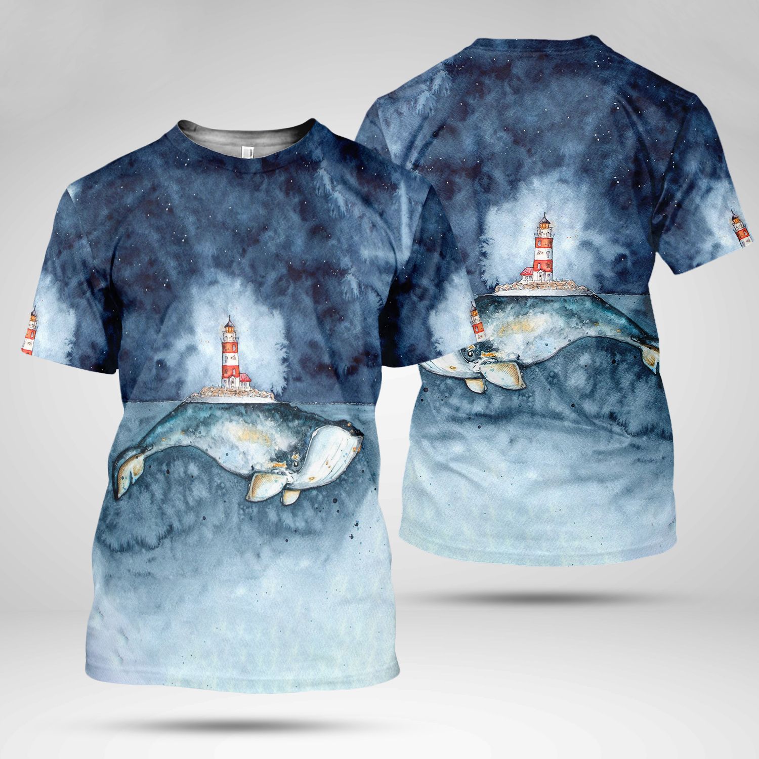 Lighthouse And Whale T-Shirt – TMHTS0003