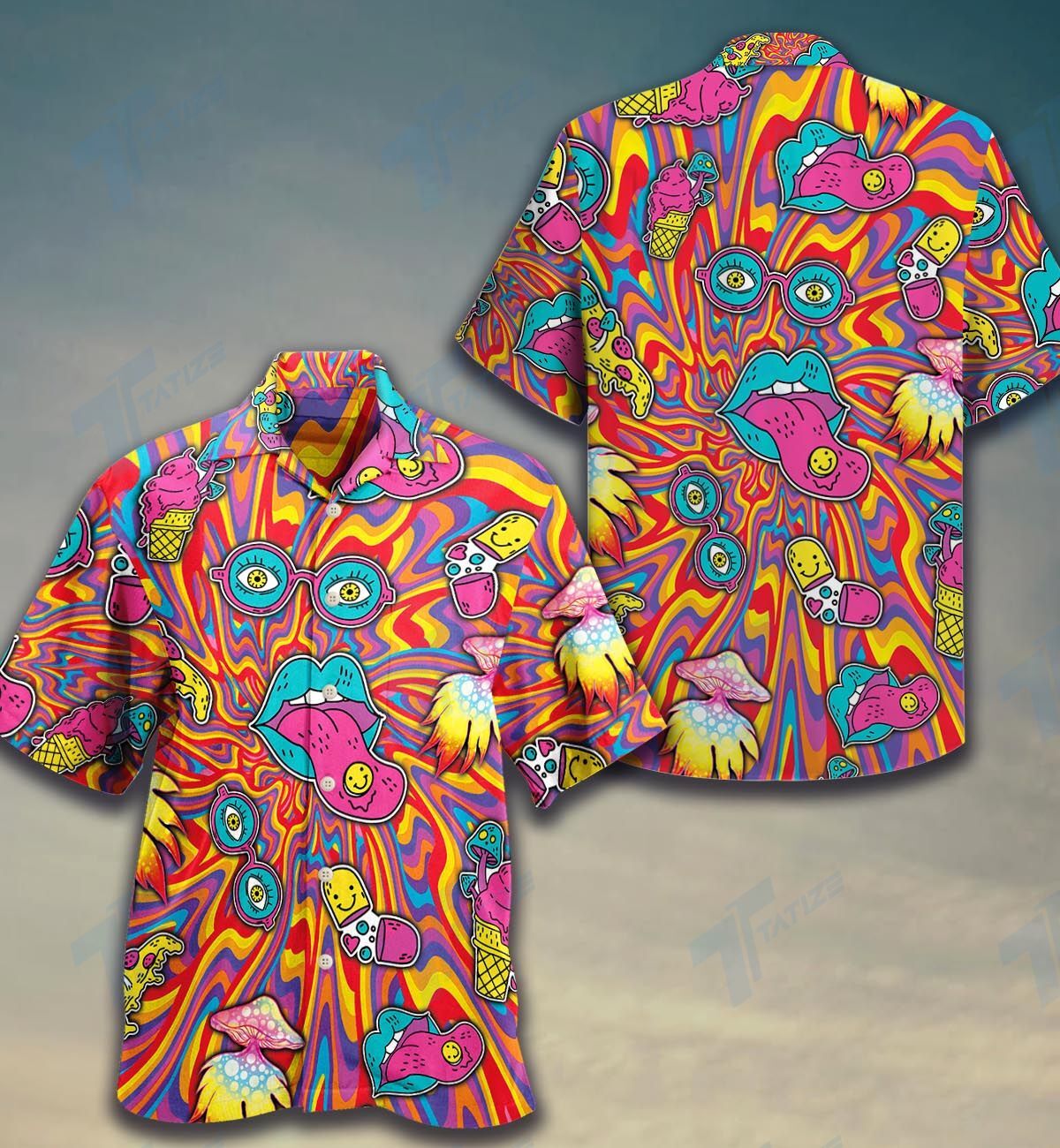 Psychedelic Mushrooms Lsd Hawaii Shirt Ha83123