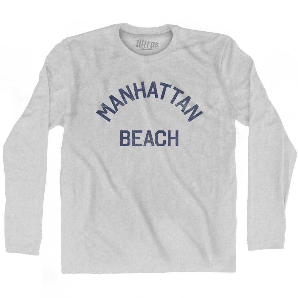 California Manhattan Beach Adult Cotton Long Sleeve Vintage T-shirt