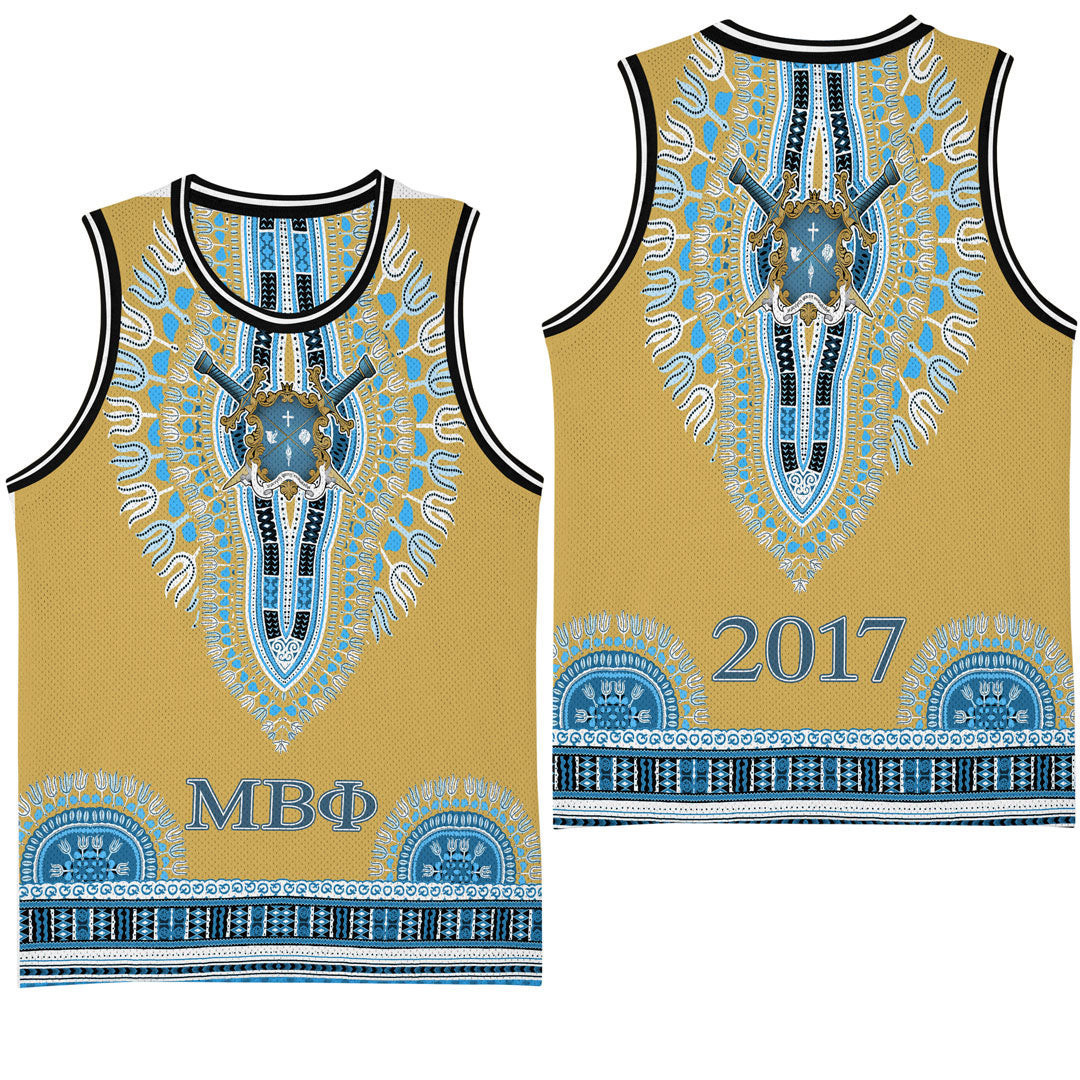 Africazone Clothing – Mu Beta Phi Dashiki  Basketball Jersey A35