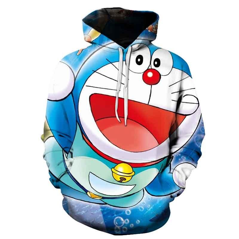 3D Printed Doraemon Hoodies – Casual Hooded Streetwear