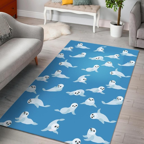 Cute Sea Lion Seal Pattern Background Dhcdhc Dt1910 Rug