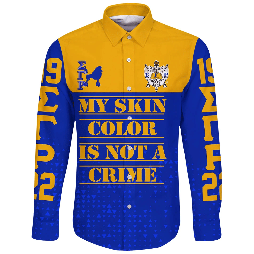 Africa Zone Shirt – Sigma Gamma Rho Long Sleeve Button Shirt A7