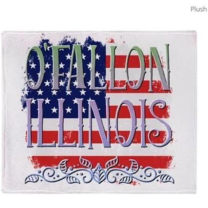 O’Fallon Illinois Plush  Throw Blanket