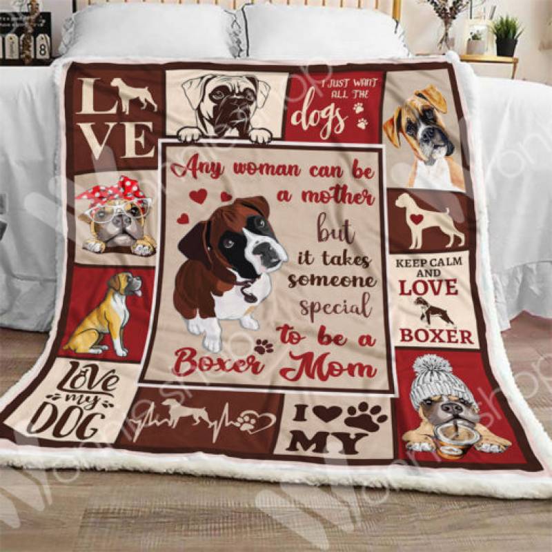 Boxer Dog Sherpa Blanket OCT1502 73O52