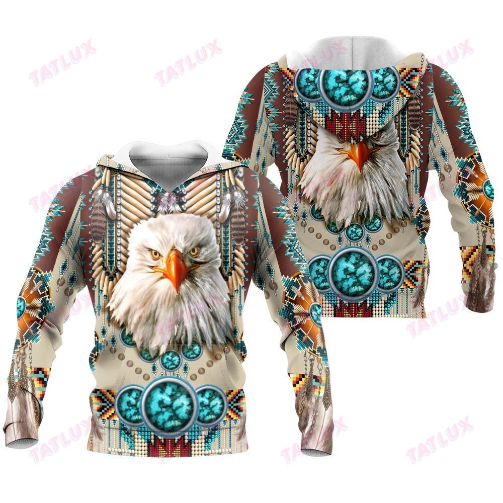 Native Wild Animal Eagle 3D All Over Printed Shirt, Sweatshirt, Hoodie, Bomber Jacket Size S – 5Xl