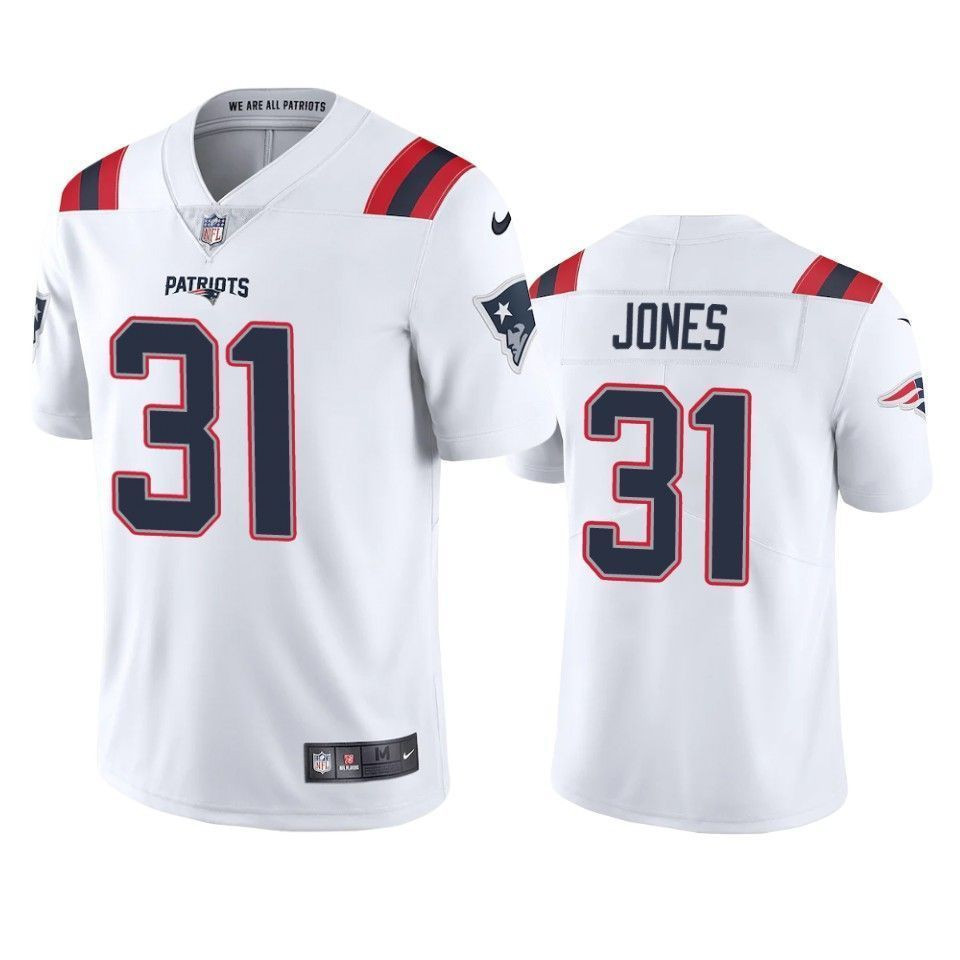 New England Patriots Jonathan Jones White 2021 Vapor Limited Mens 3D Jersey