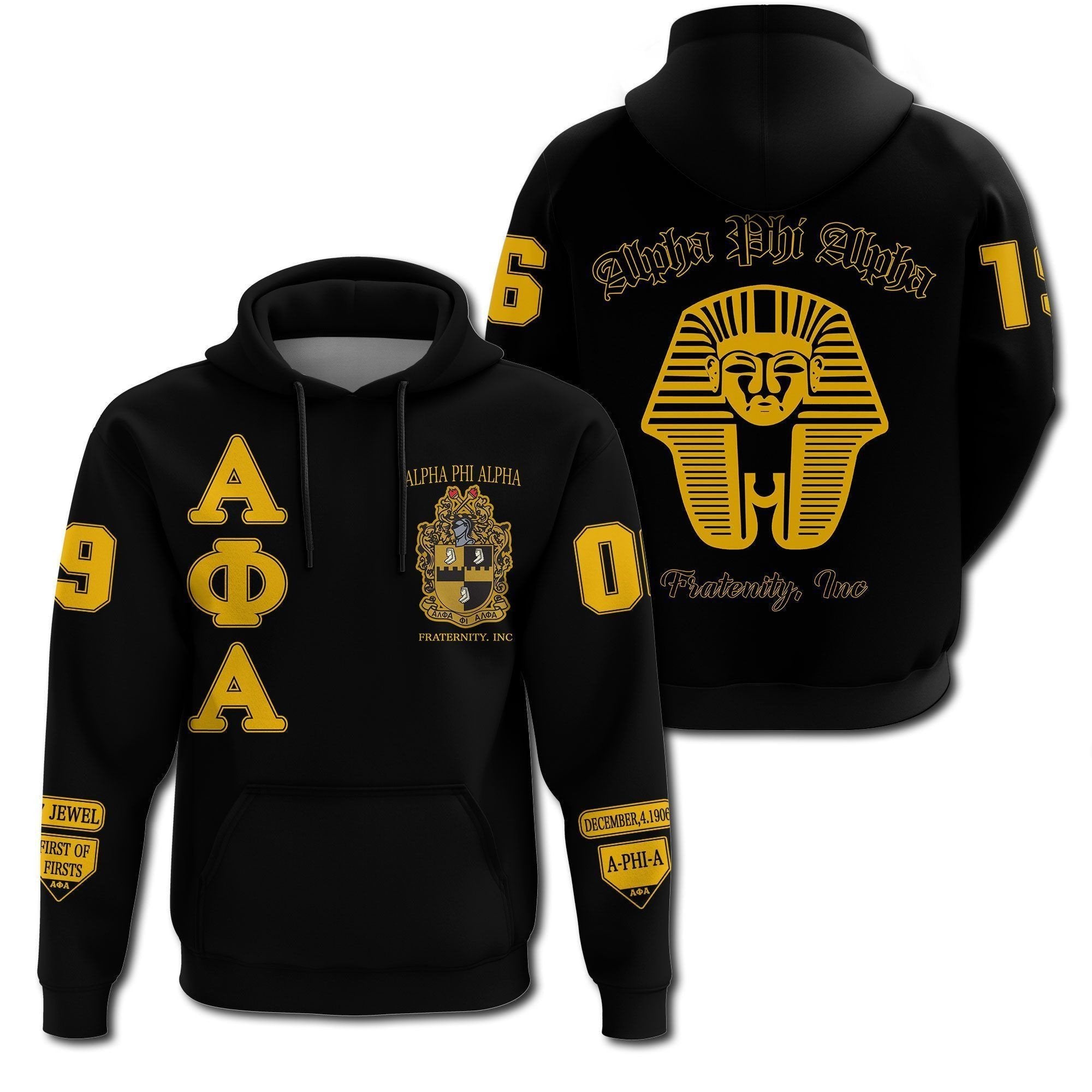 Fraternity Hoodie – Giza Alpha Phi Alpha Hoodie