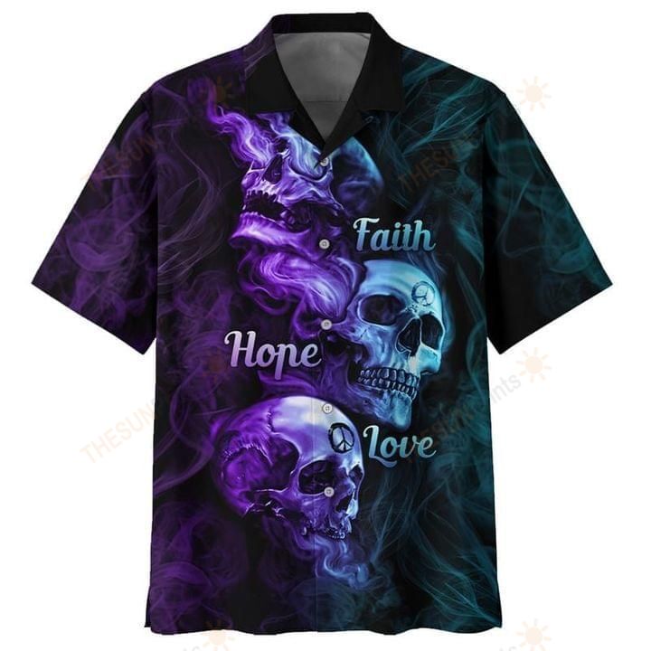 Skulls Hawaiian Shirt 002015 Ha33512