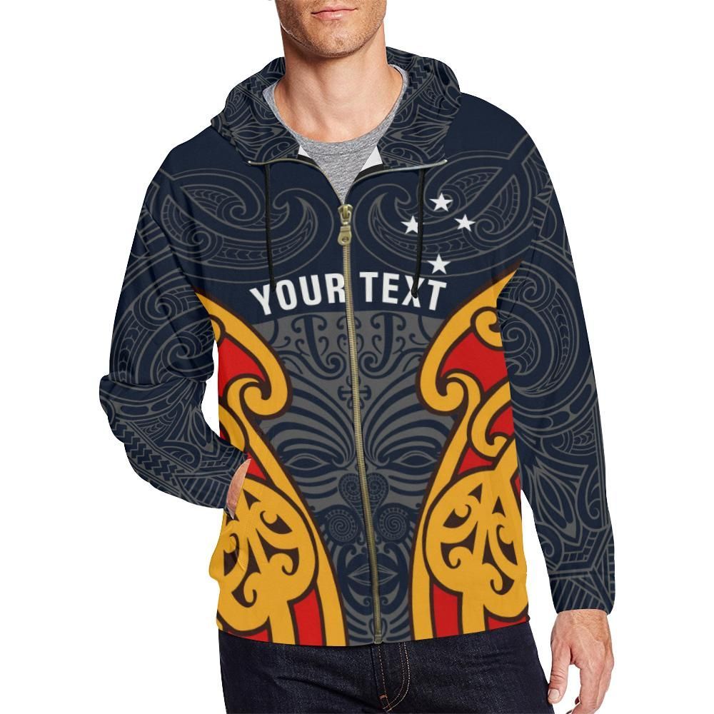 Aotearoa Zipper Hoodie Moko Maori – Custom Version Th5