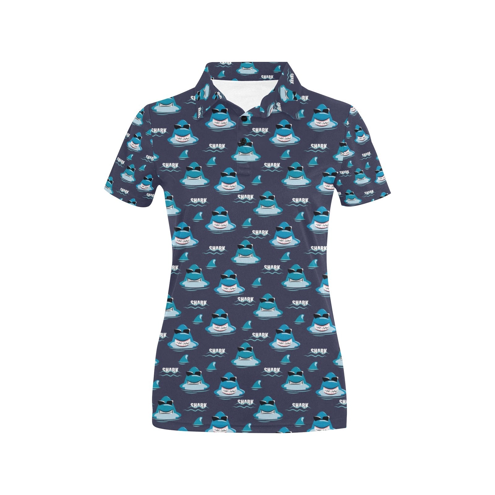 Shark Print Design Lks309 Women’S Polo Shirt