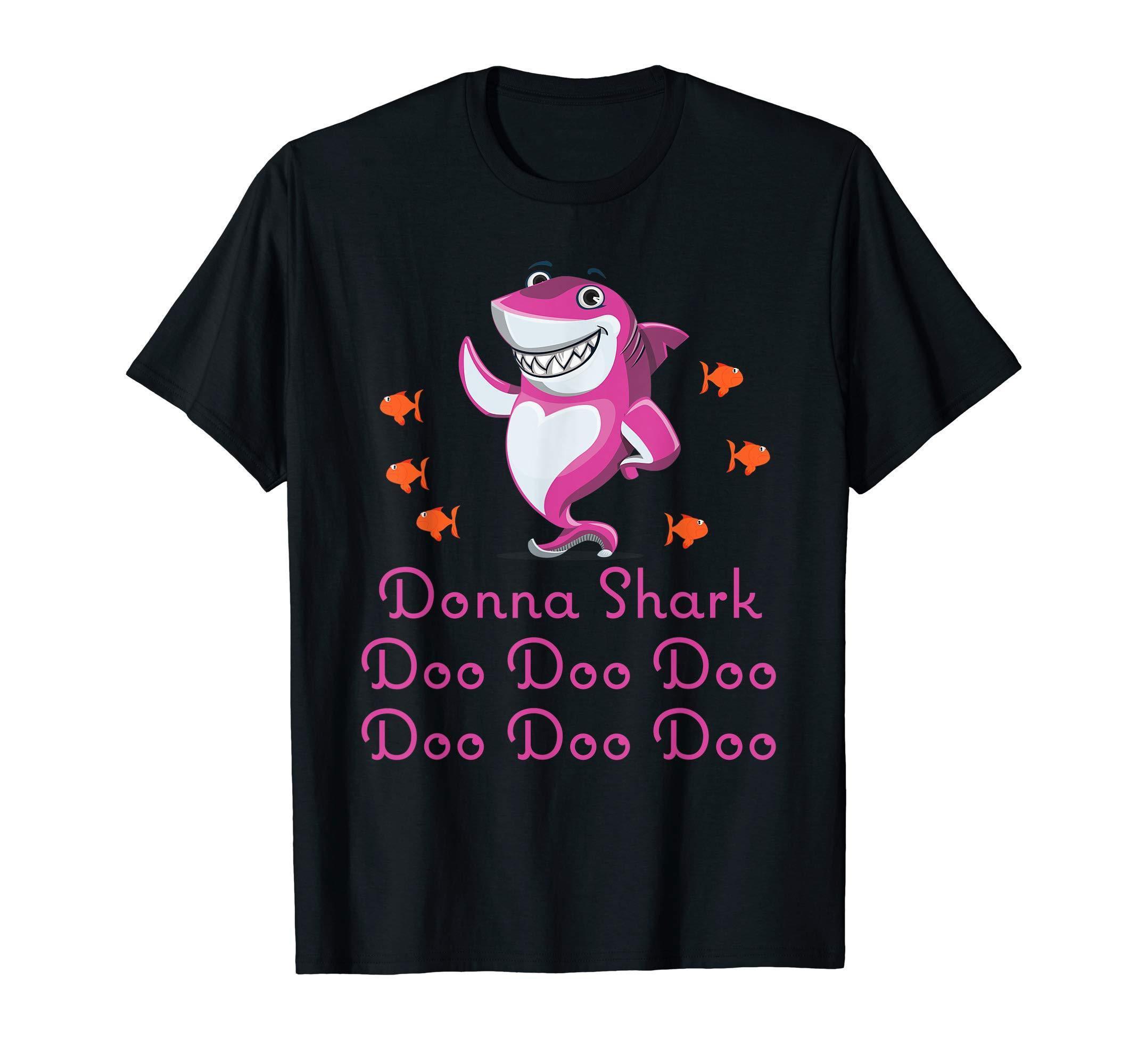 Custom Name Donna Shark Doo Doo Doo Shark Funny T-Shirt