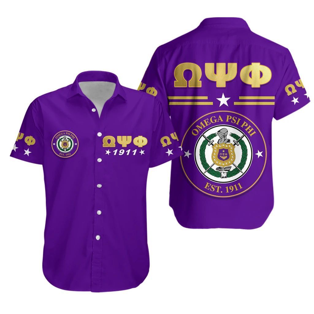 Africa Zone Shirt – Omega Psi Phi �Short Sleeve Shirt Impressive J5