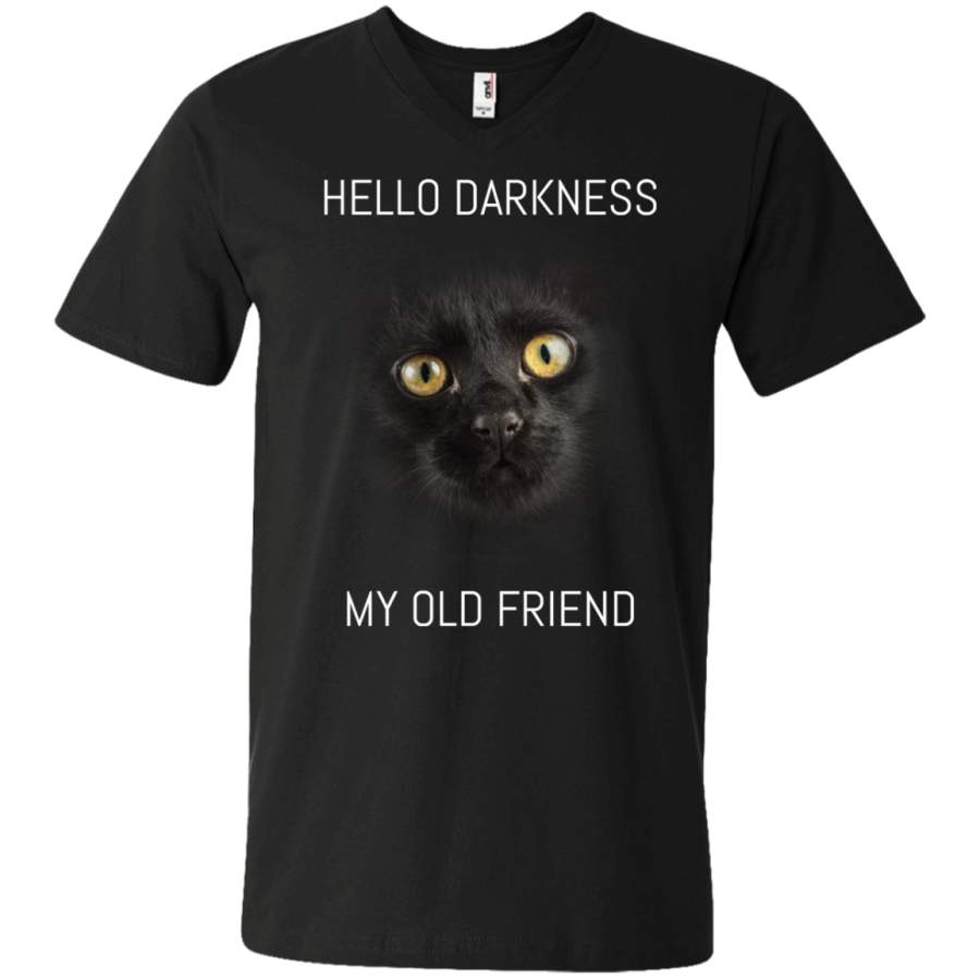 AGR Cat hello darkness my old friend Unisex V-neck