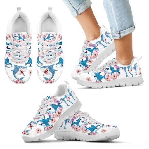 Shark Flower Sneakers Shoes