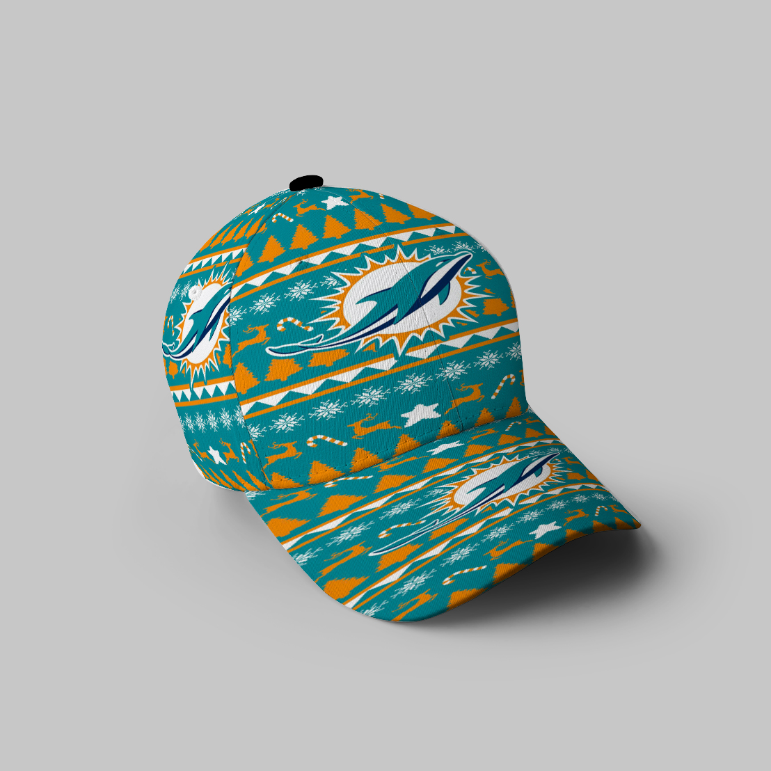 Miami Dolphins Logo Pattern 3D Printing Baseball Cap Classic Hat