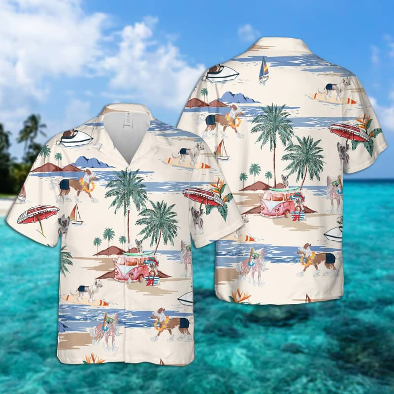 Felacia Chinese Crested Dog Summer Beach Hawaii Shirt Ha30351