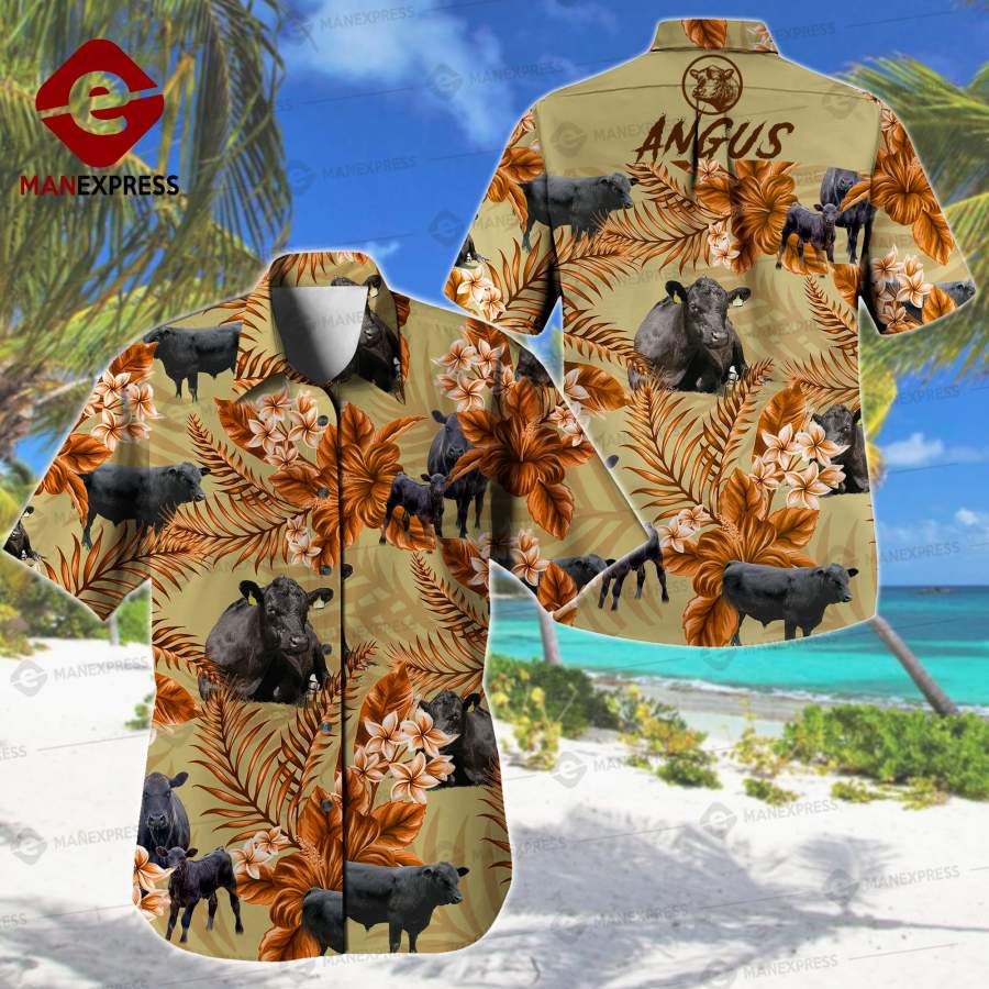 Angus Cattle Printed Hawaiian Shirt Lxo Ha64694