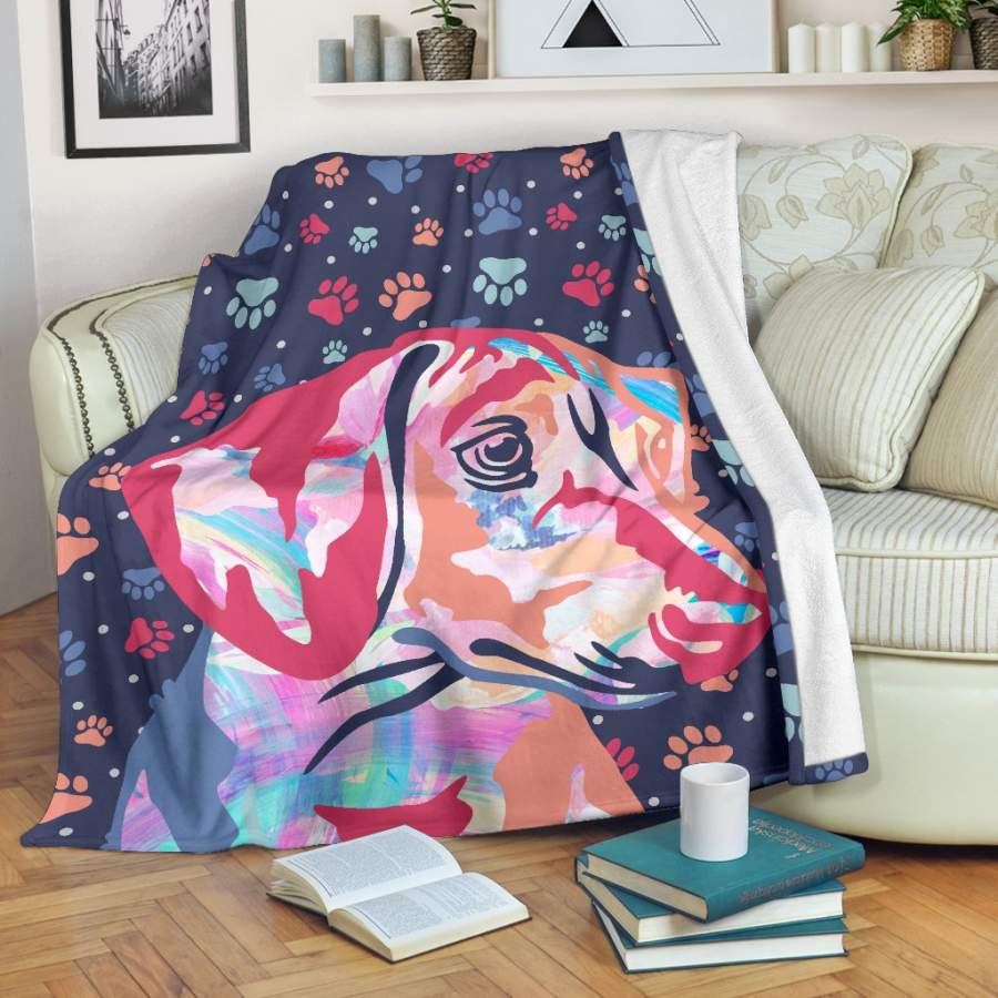 Watercolor Dachshund Blanket