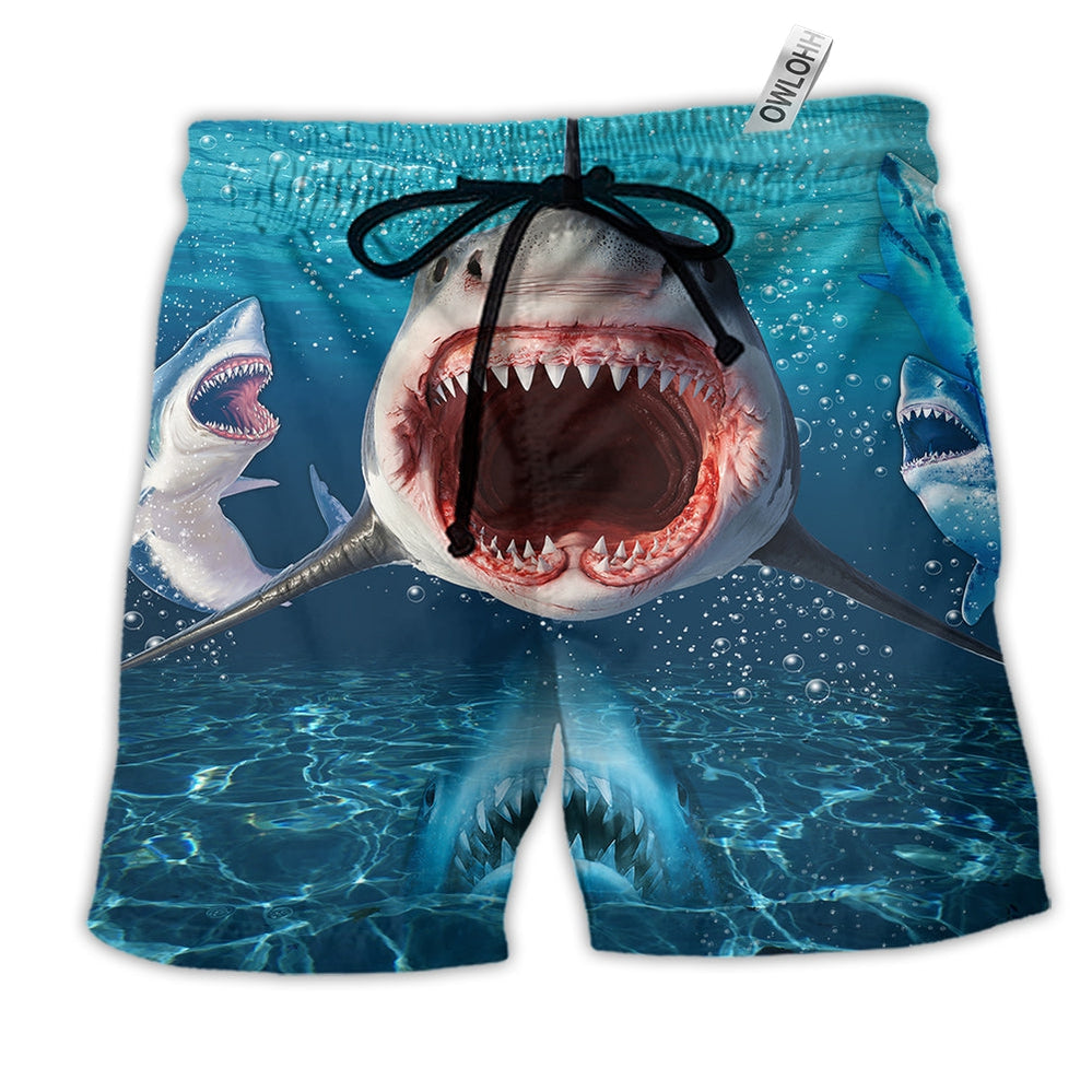 Shark Show Your Teeth Large Mouth Hawaiian Shorts