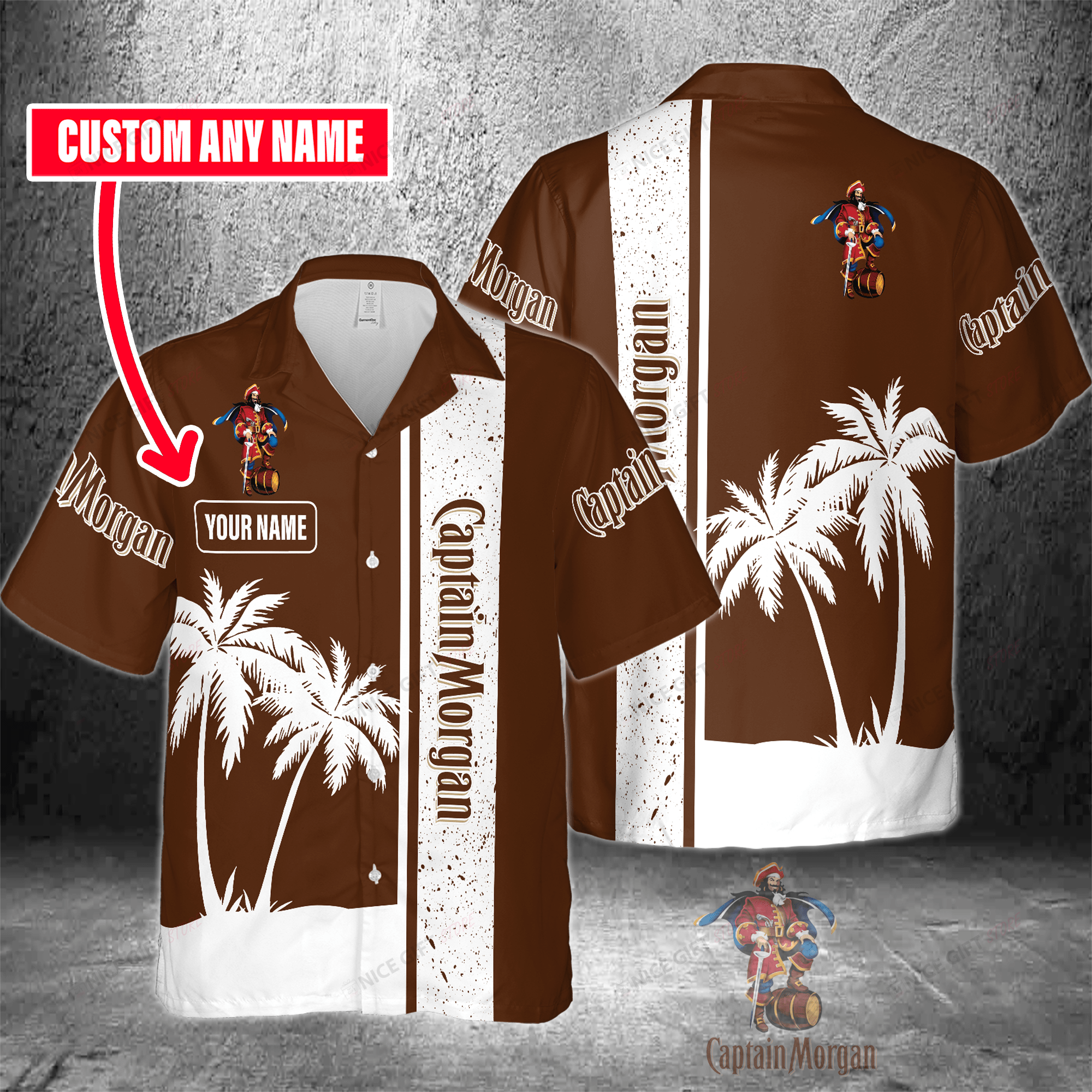 Captain Morgan Custom Name Hawaiian Shirt 3Hs-E8J9