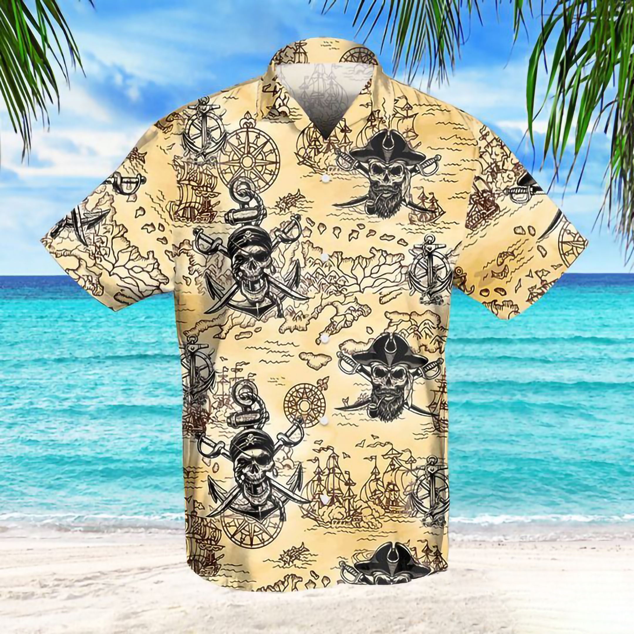 Pirate Skull Hawaii Shirt Ha95705