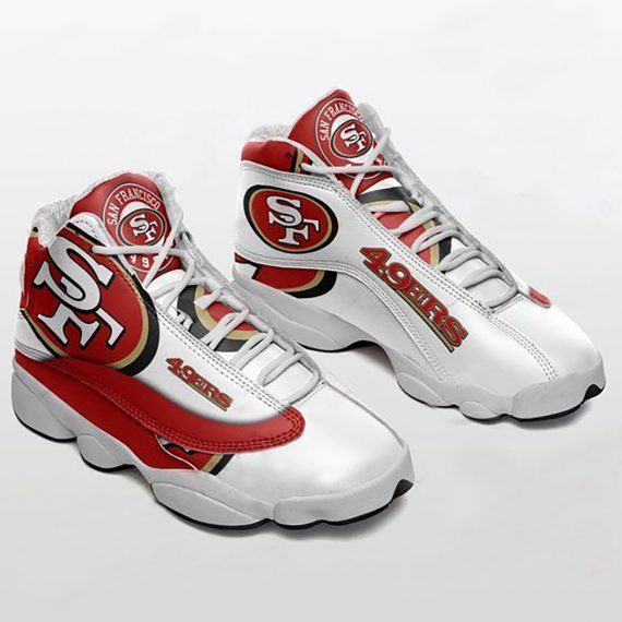 Gift Ideas San Francisco 49Ers White Jordan 13 Shoes