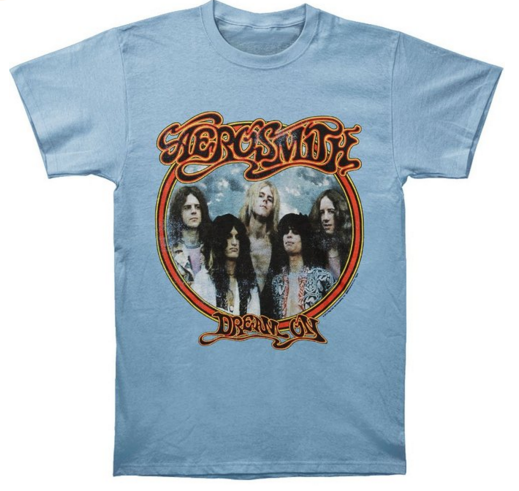 Aerosmith Dream On Super Soft Blue T-Shirt