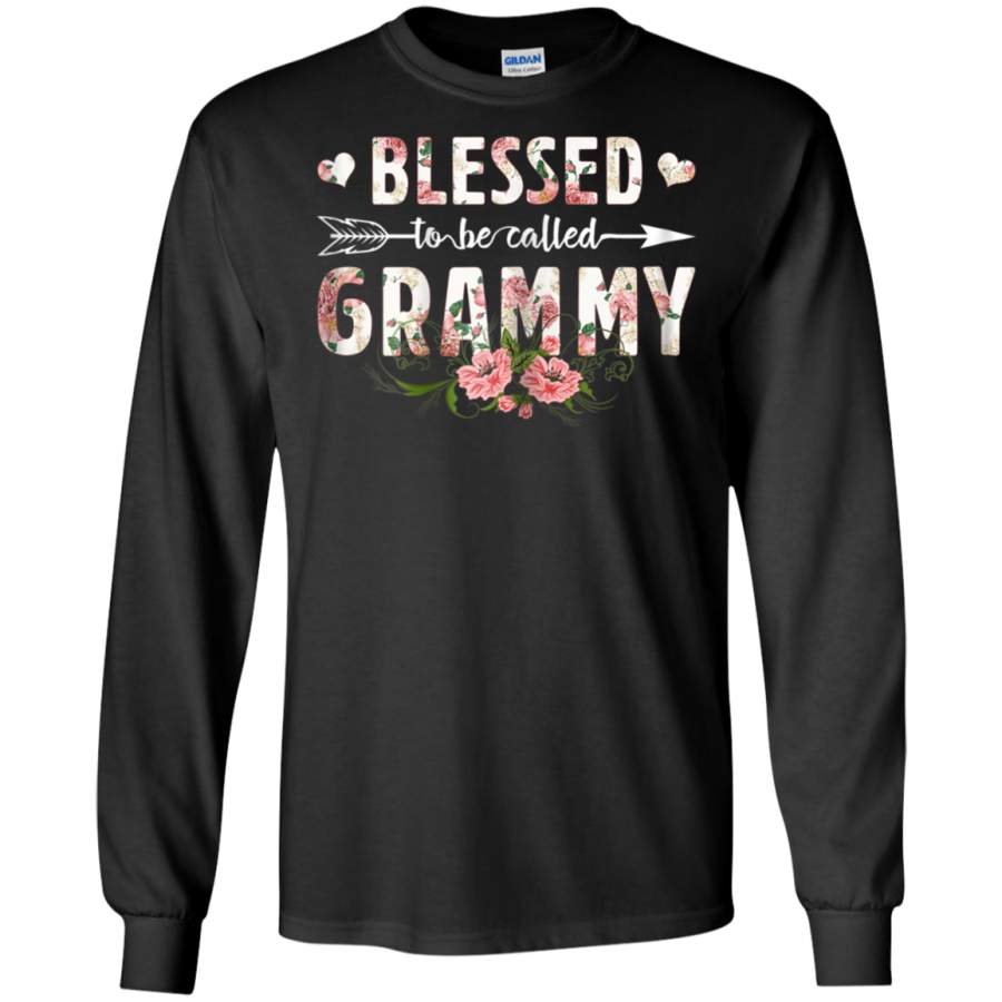 AGR Blessed To Be Called Grammy Flower Long T-shirt