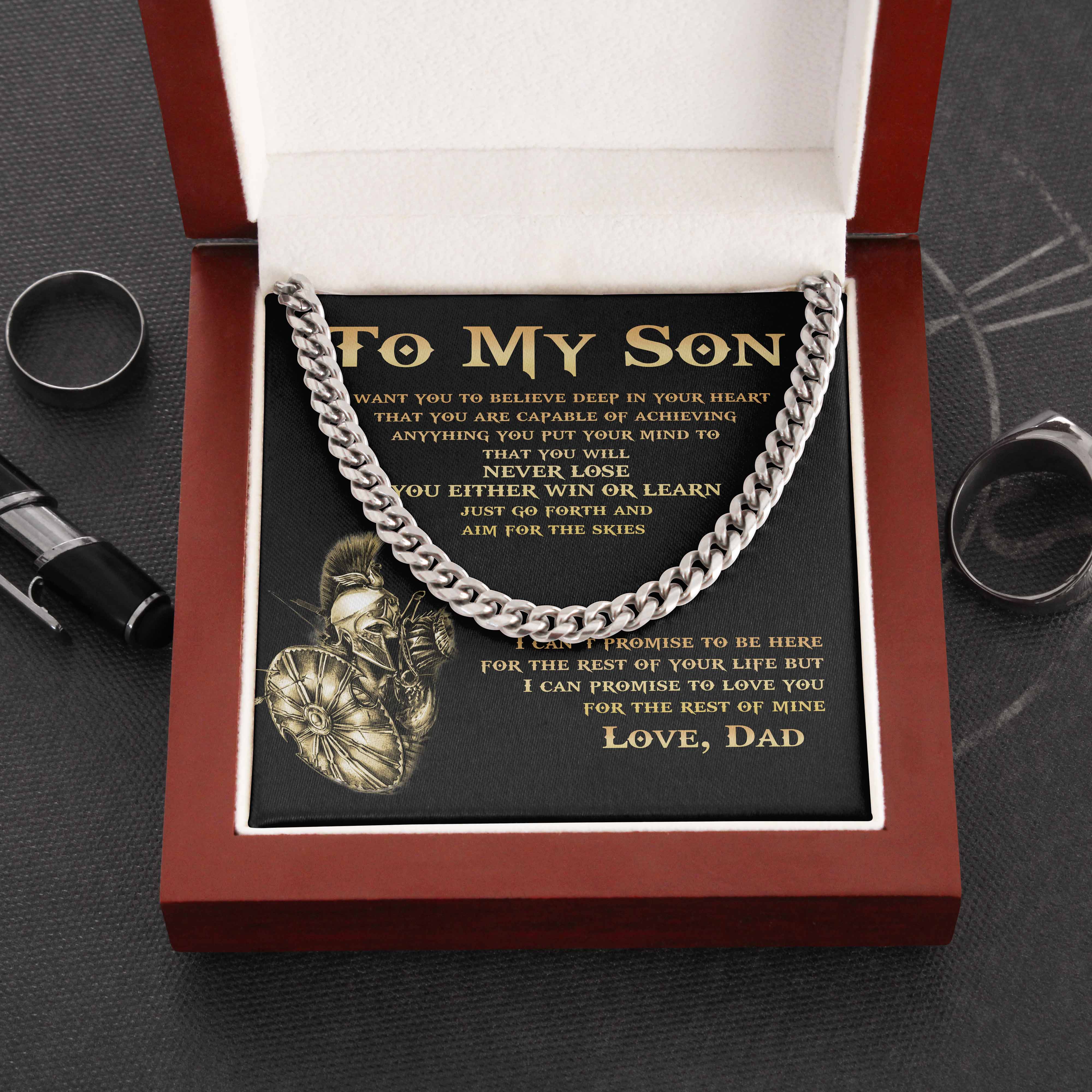 To My Son – You Are Capable Achieving Anything – Cuban Link Chain Necklace