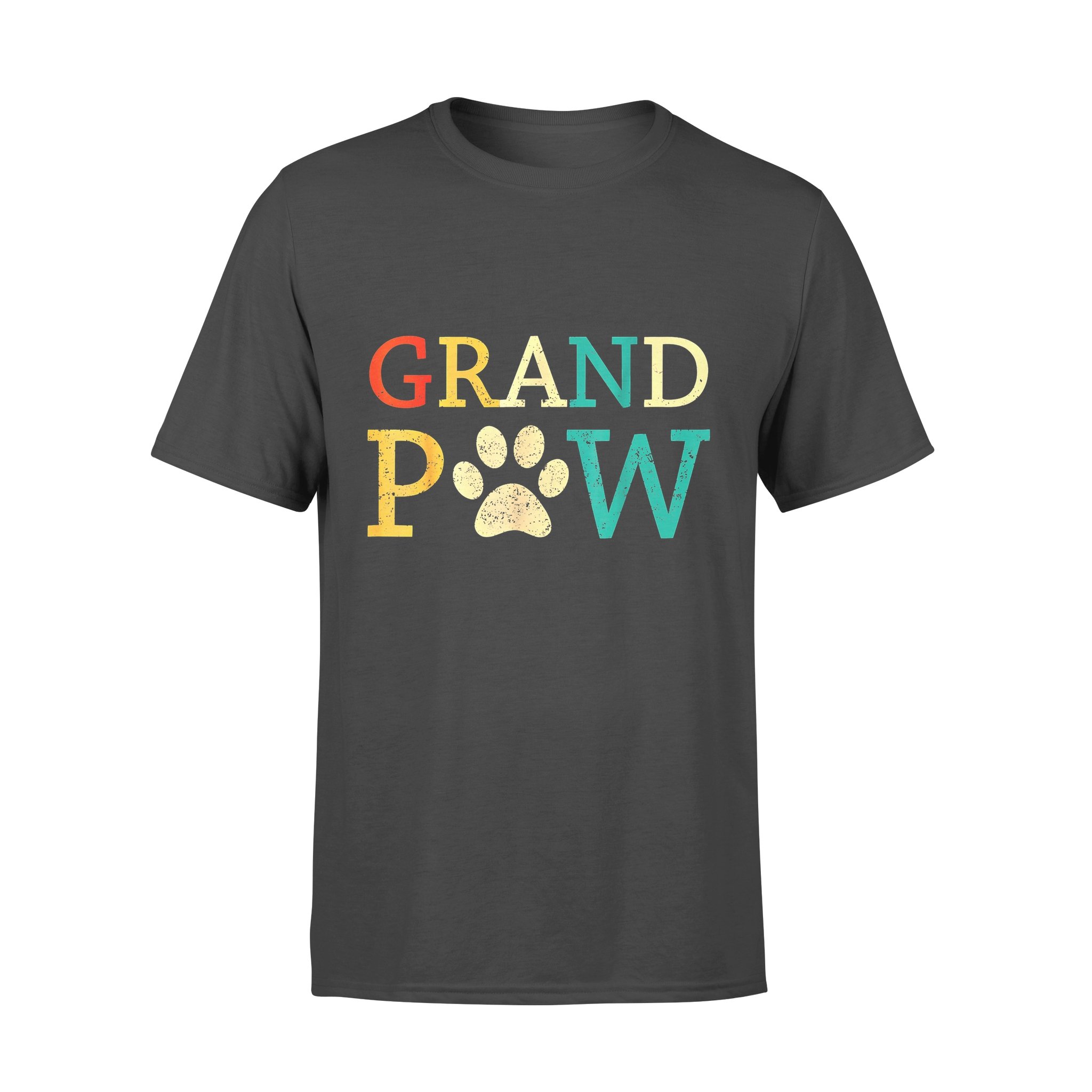 Dog gift idea Funny Grand Paw Puppy Lover Grandpa Vintage T-Shirt – Standard T-shirt