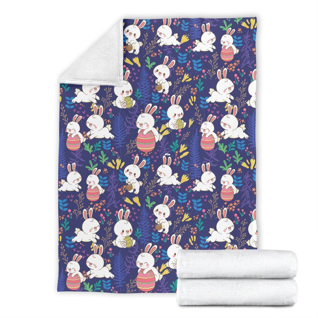 Bunny Style Color In Purple Trend Fleece Blanket – Quilt Blanket