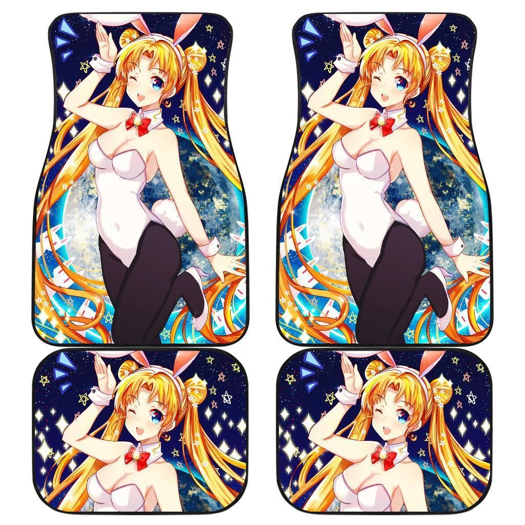 Sailor Moon Rabbit Front And Back Car Mats Personalized Car Seat Floor Mat Custom Print V8080