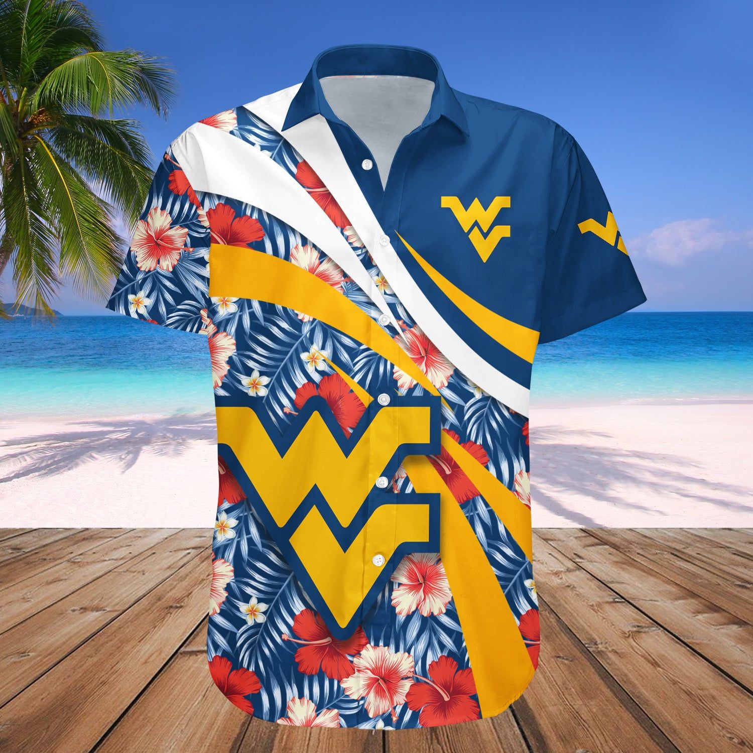 West Virginia Mountaineers Hawaii Shirt Hibiscus Sport Style – NCCA