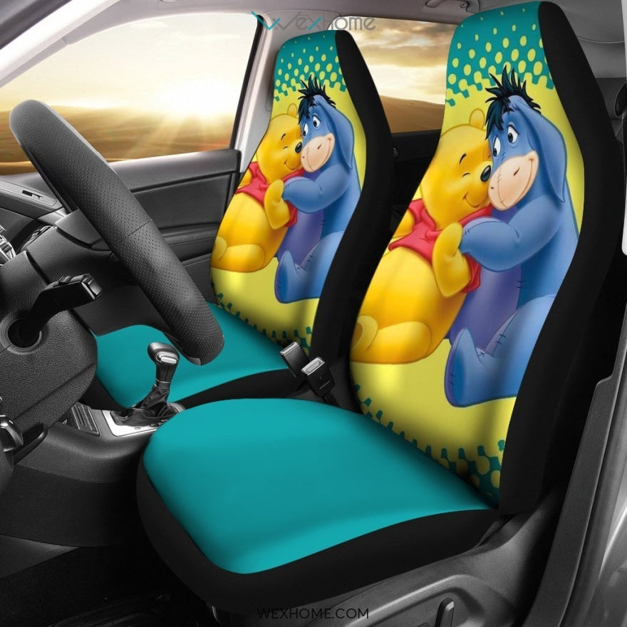 Eeyore And Pooh Car Seat Covers Disney Cartoon Fan Gift Unique Car Gift 2021