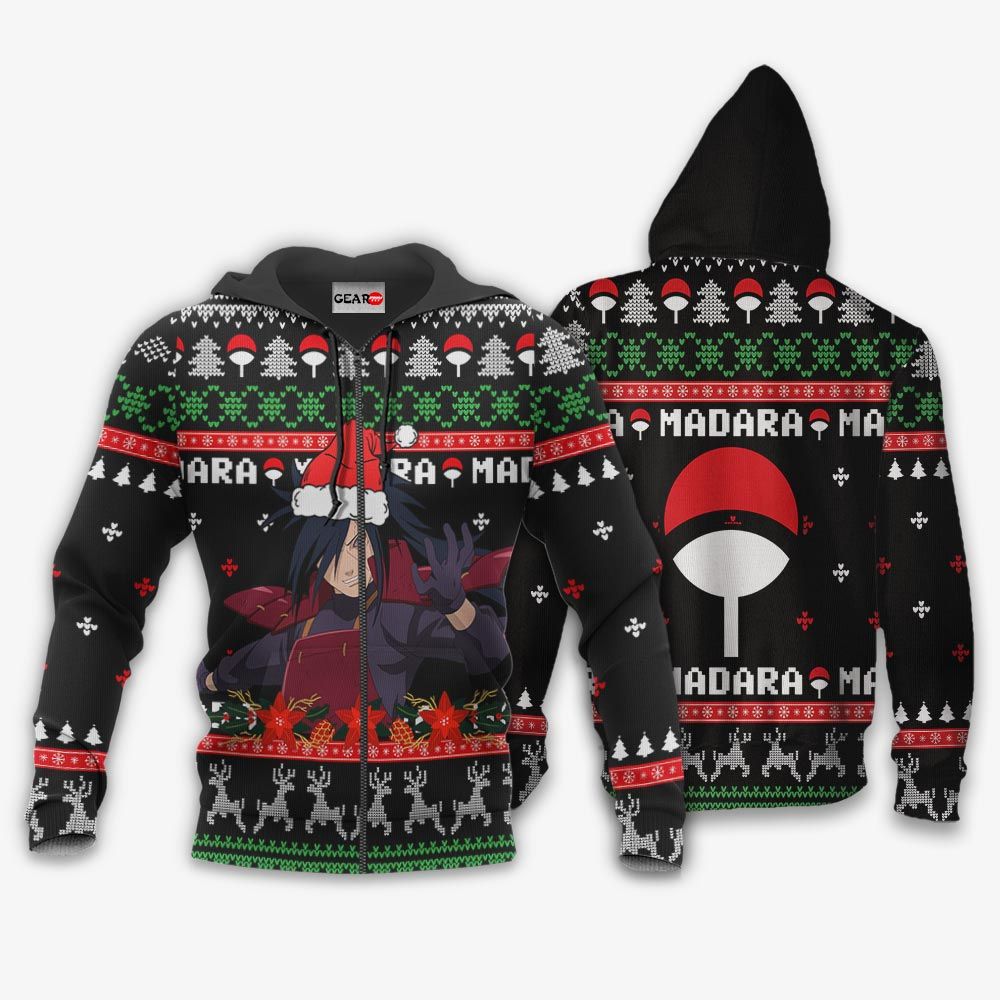 Uchiha Madara Ugly Christmas Sweater Custom Nrt Anime Xmas Gifts