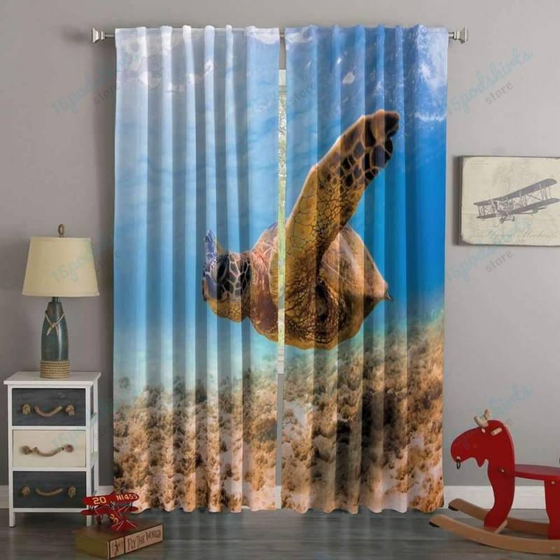 3D Printed Turtles Style Custom Living Room Curtains