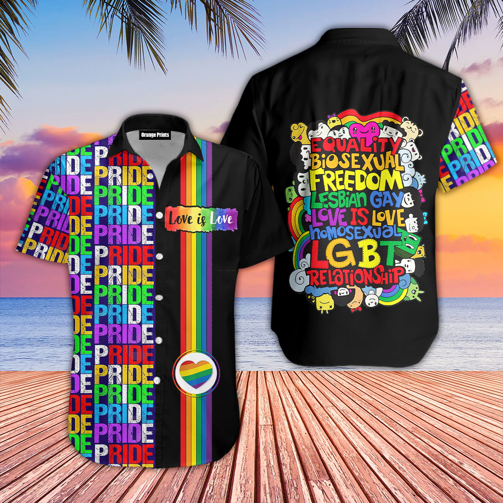 Lgbt Love Is Pride Month Aloha Hawaii Shirts For Men Women Ha46646