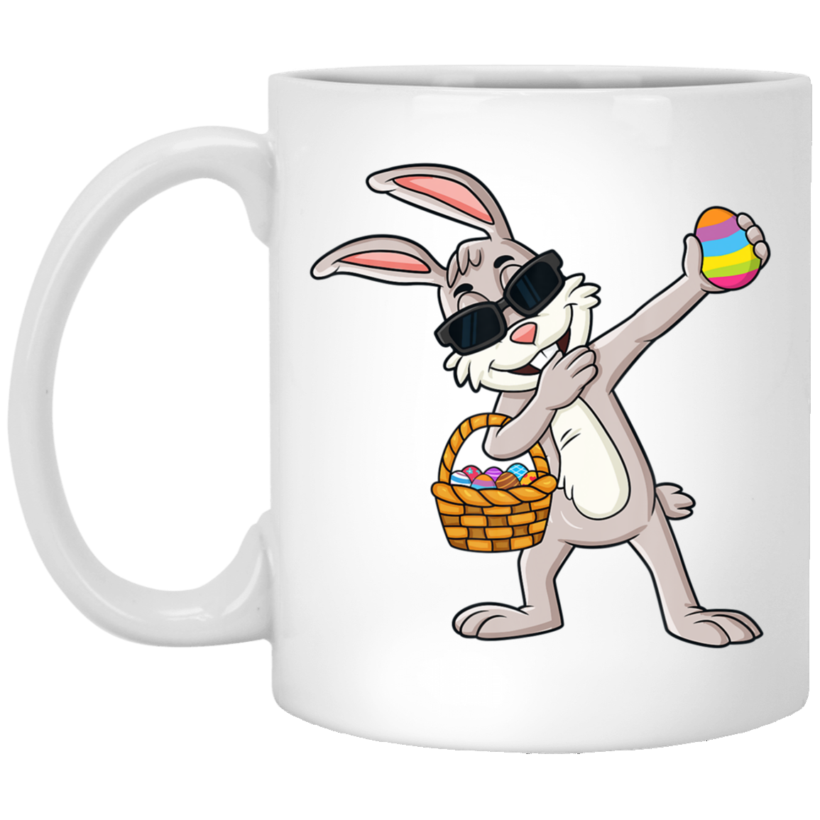 Dabbing Rabbit Easter Day Eggs Dab Funny Easter Mug Cup Coffee