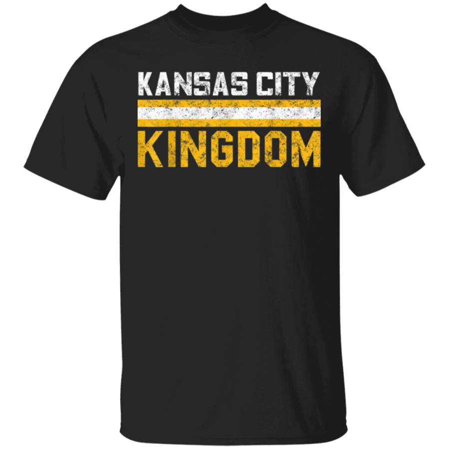 Vintage Kansas City Football Kingdom Stripe Apparel TShirt Kansas City Football T-Shirt