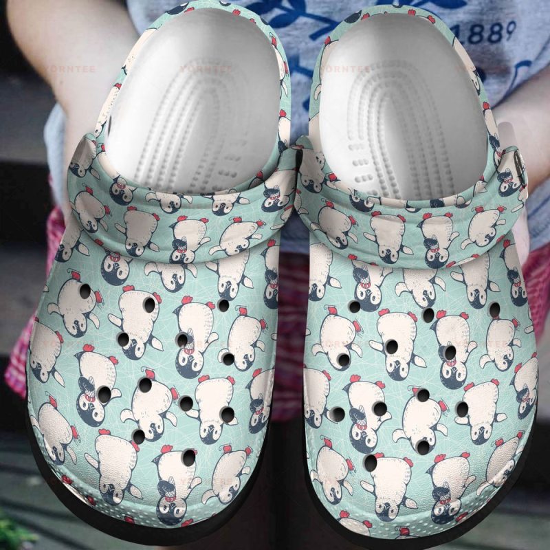 Cute Penguin Pattern 5 Gift For Lover Rubber clog Shoes Comfy Footwear