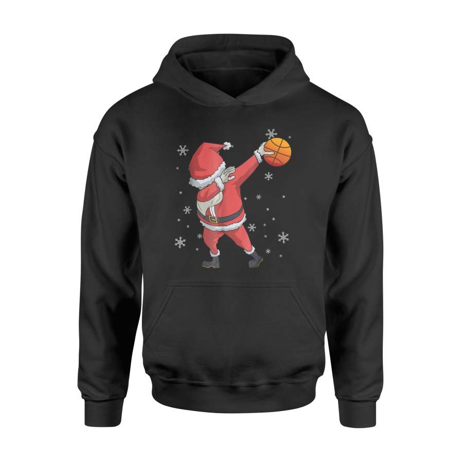 Dabbing Basketball Santa Claus Christmas Hoodie